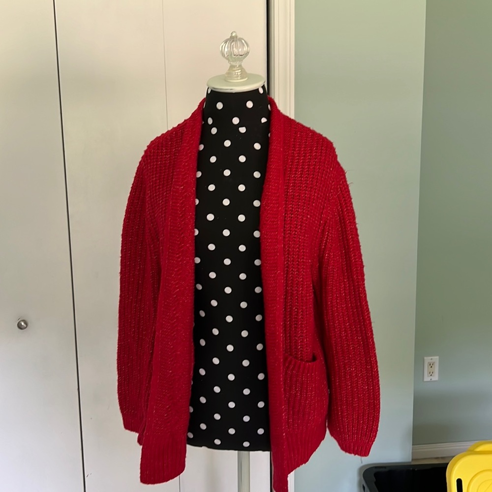 Maurice’s soft soft red cardigan